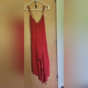 High-low dress size L red